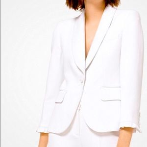 {NWT} Michael Kors Collection Double Crepe Sable Ruffle Cuff Blazer